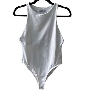 ZARA White crew neck bodysuit